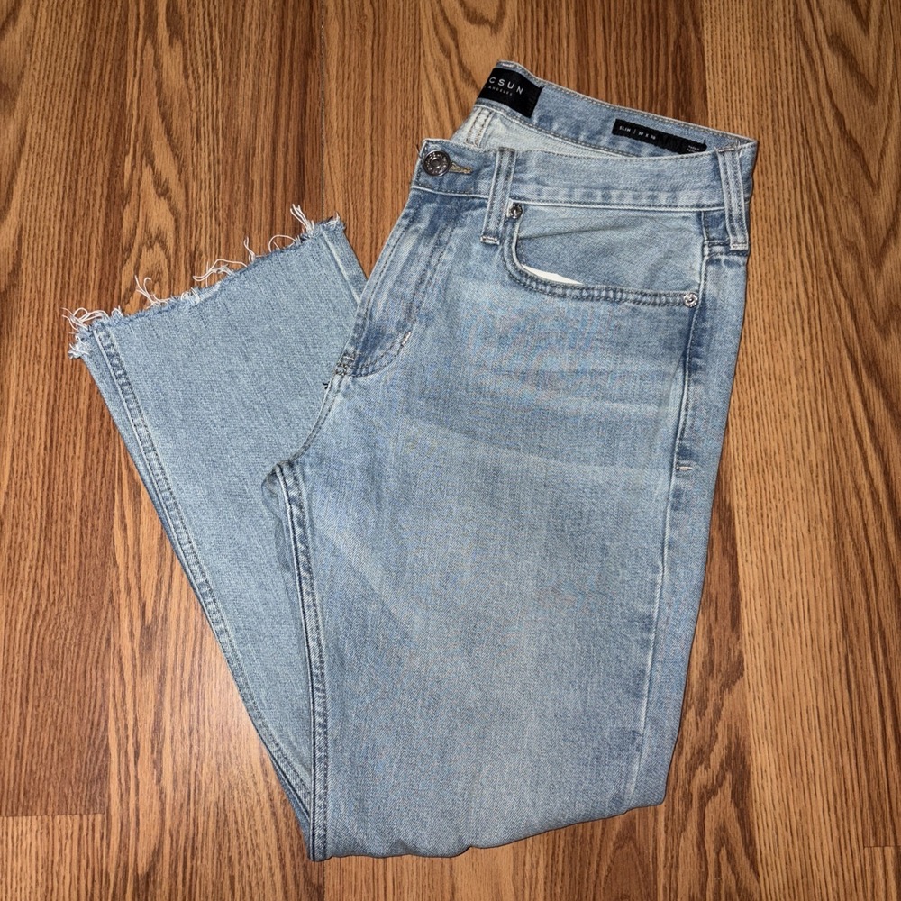 Pacsun Cut Off Light‎ Denim Wash Men's Jeans Size 30x24 See Description